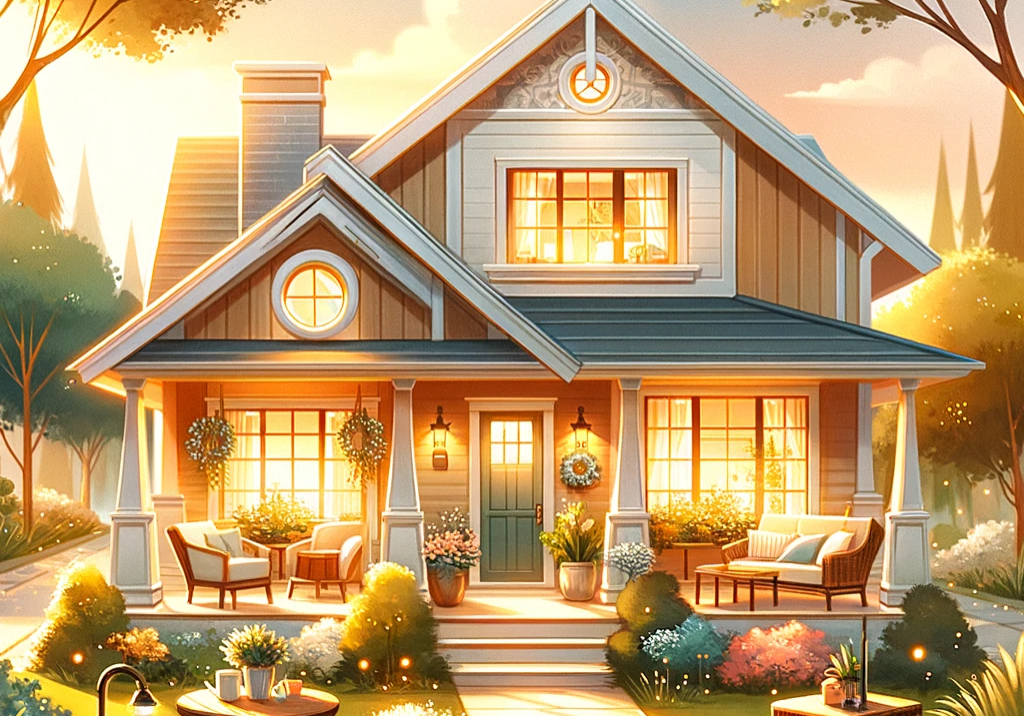 DALL·E 2023-12-18 14.35.20 - A warm and welcoming cover image for a real estate blog post about finding your dream home. The image should feature a beautiful, inviting home, possi